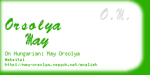 orsolya may business card